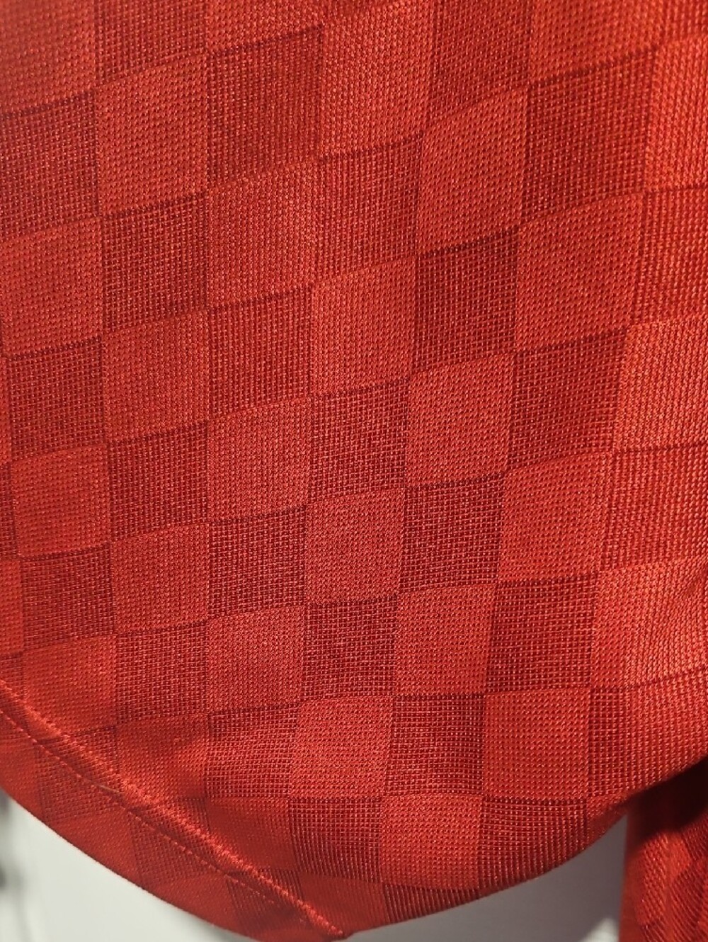 PGA Tour Men's Rusty Red Diamond Jacquard Polo - Picture 3 of 4